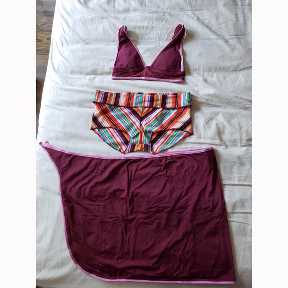 NWOT BECCA Bikini Sarong/Wrap 3-Piece Set (XS) - Picture 2 of 9